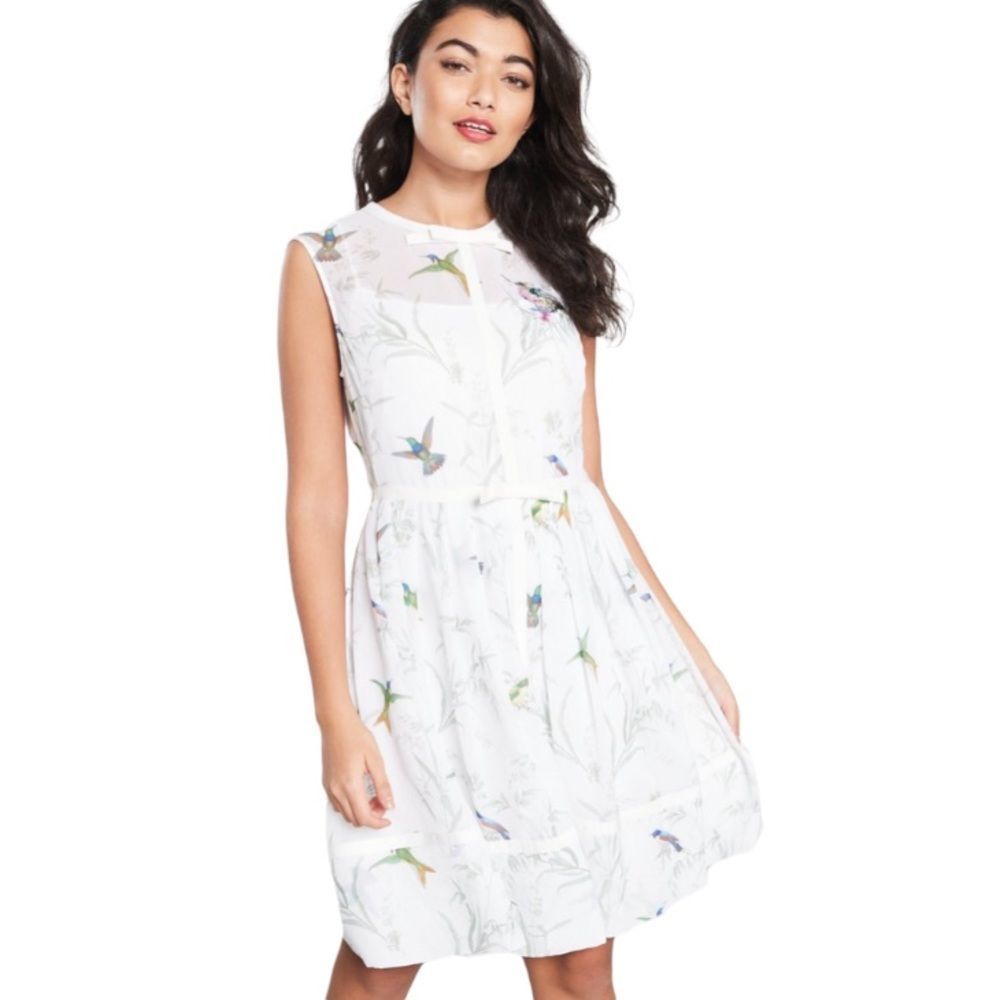 TED BAKER ALEKSA Fortune Embroidered Bow Dress
